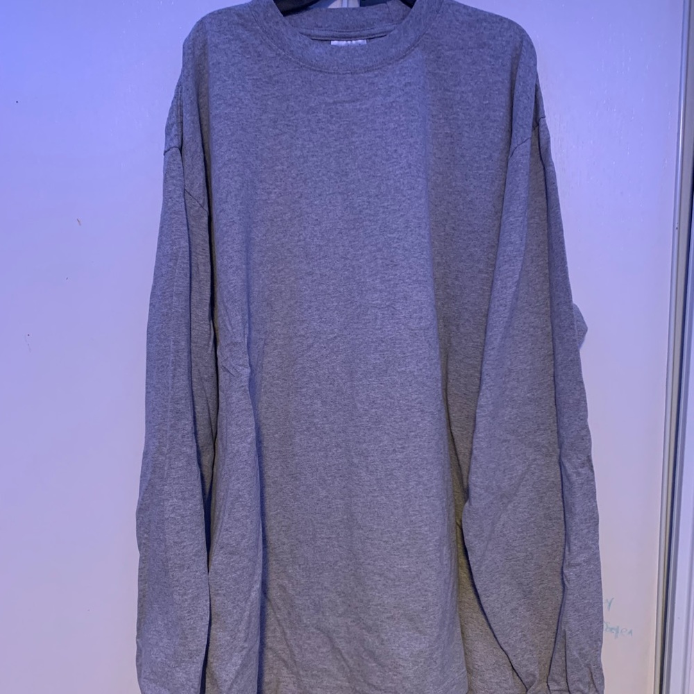 Shaka Mens Heavyweight Long Sleeve T Shirt 2XL Grey